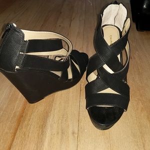 Chinese Laundry Black Wedge